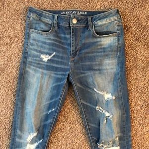 American eagle destroyed skinny jeggings